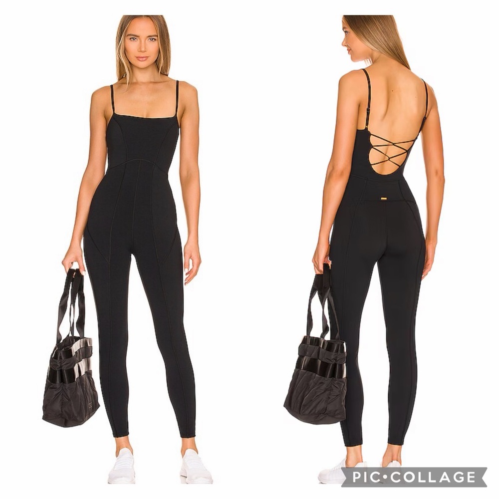 L*Space Go The Distance Jumpsuit in Black, LARGE